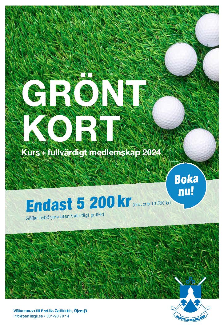 Grönt kort stående